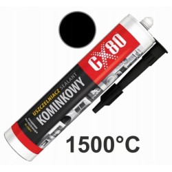 USZCZELNIACZ KOMINKOWY CX-80 czarny 300ml 1500°C